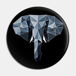 Geometric elephant Pin