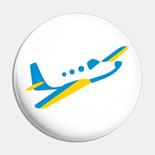 Private Airplane Flying Emoticon Pin