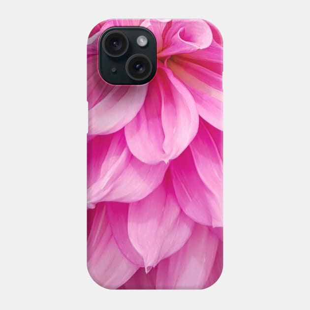 Hot Pink Dahlia Close Up Flower Phone Case by ellenhenryart