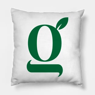 Alphabet, Green G, Organic design Pillow