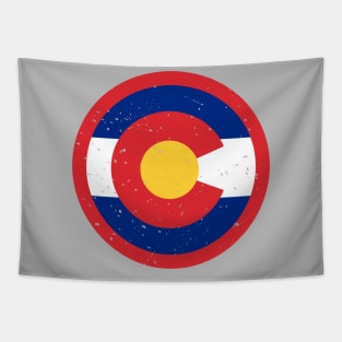 Retro Colorado State Flag // Vintage Colorado Grunge Emblem Tapestry