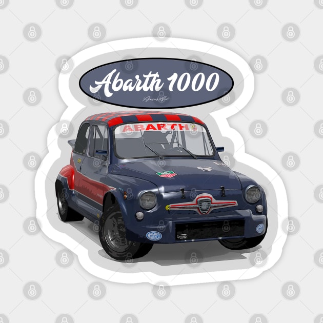 ABARTH 1000 Magnet by PjesusArt