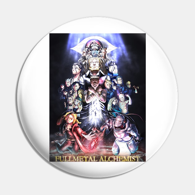 Fullmetal Alchemist Movie Poster (Gold Title) Pin by Arcanekeyblade5