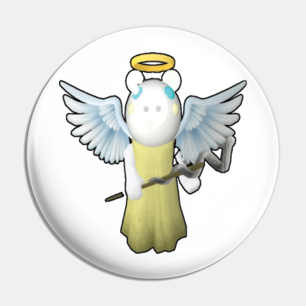 Angel Piggy Roblox Roblox Game Roblox Characters Roblox Piggy Pin Teepublic - angel die roblox