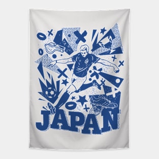 Vintage Japanese Football // Retro Grunge Japan Soccer 2022 Tapestry