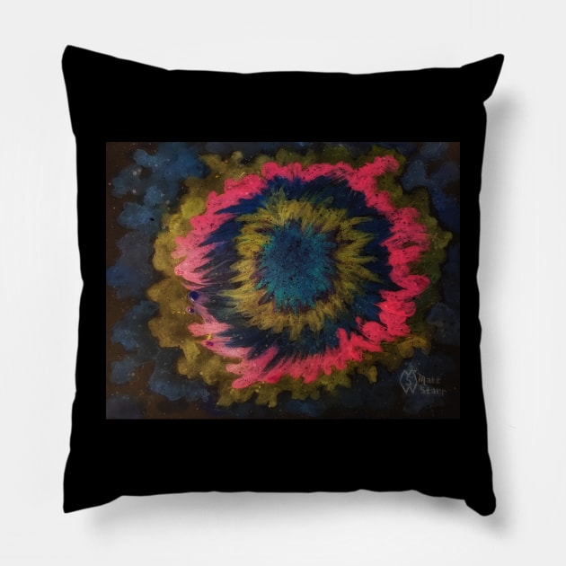 Abstract Oil Spill Pillow by Matt Starr Fine Art