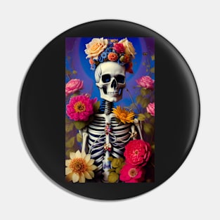 Petal Skeleton Pin