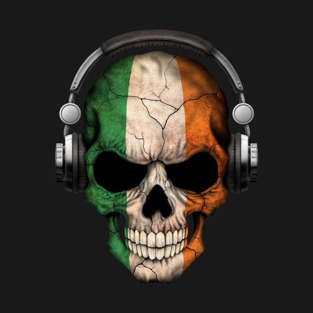 Dark Skull Deejay with Irish Flag by jeffbartels