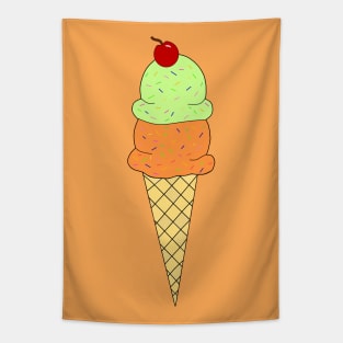 Tasty Ice Cream Cone Lover Tapestry