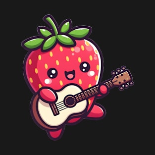 cute strawberry with guitar T-Shirt