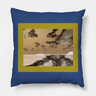 Scenic View of the Italian Coast. Pillow