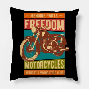 Motorcycle freedom custom garage Pillow