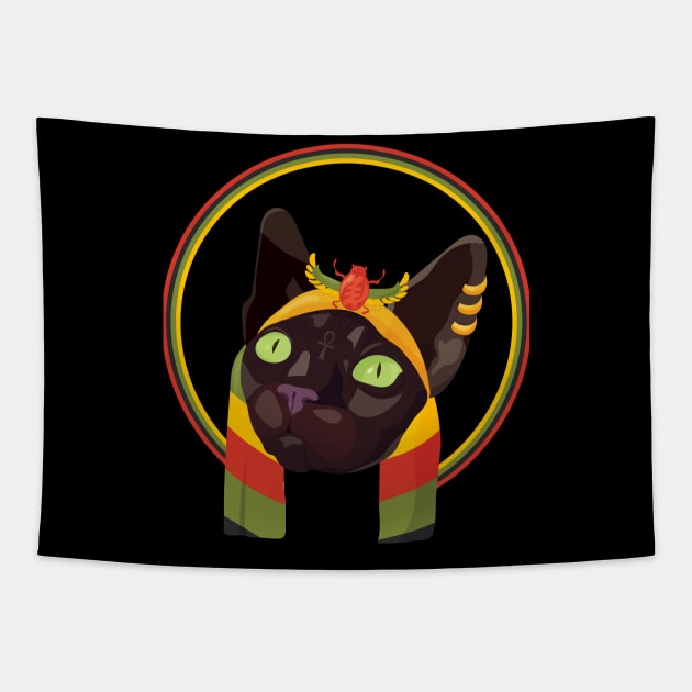 Pan African Cat Tapestry by tatadonets