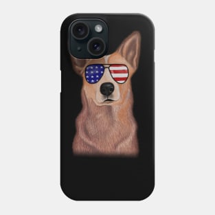 Proud Australian Cattle Dog Vintage America Flag Phone Case