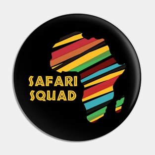 Safari Squad – Kids & Adults Africa Continent Graphic Design Pin