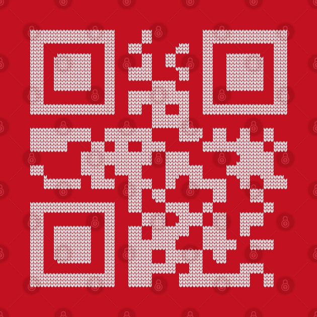 Merry Christmas! Knitted QR Code by andrew_kelly_uk@yahoo.co.uk