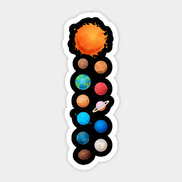 Solar System Galaxy Stars Kids Gift Idea Planets Space Sticker