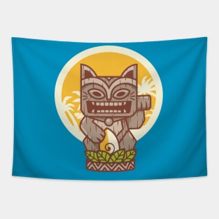 Tiki Kitty Tapestry