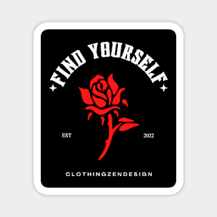 Find Yourself Rose Graphic Tee Magnet