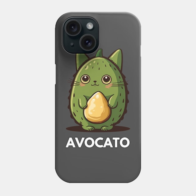 Avocado Cat Funny Phone Case by UnrealArtDude