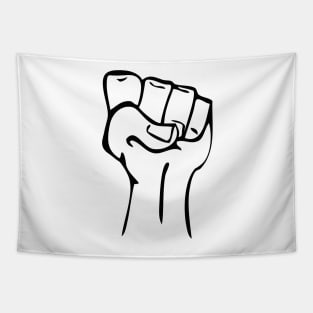 Cartoon Hand Protest Symbol Tapestry