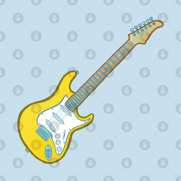 Yellow electric guitar by ElectronicCloud