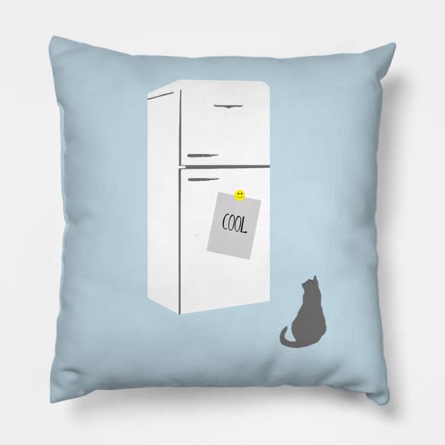 Retro Fridge and Cat Pillow by ahadden