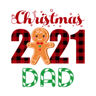 Christmas 2021 Dad Gingerbread Matching Family Pajamas T-Shirt