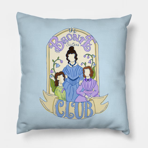 The Brontë Sister Club Pillow by ThaisMelo