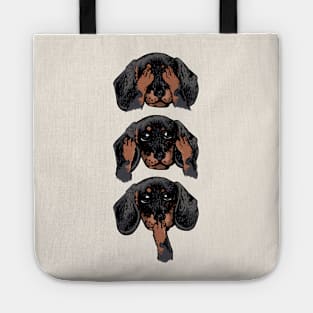 No Evil Dachshund Tote