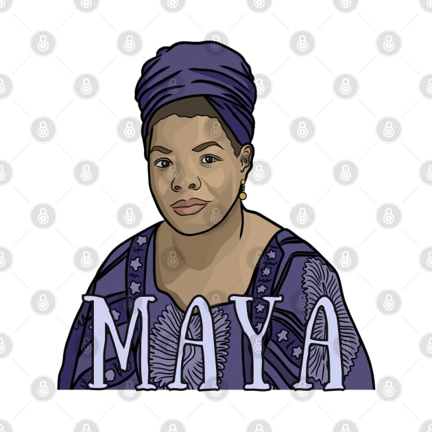 Maya Angelou Portrait by History Tees