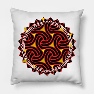 Red and Black Knot Pattern Pillow