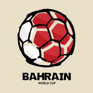 Bahrain Football Country Flag T-Shirt