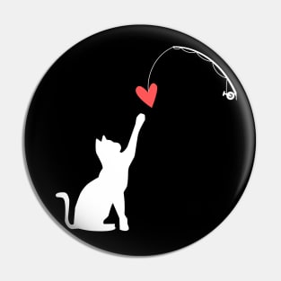 Cat Lover Funny Valentine's Day Pin