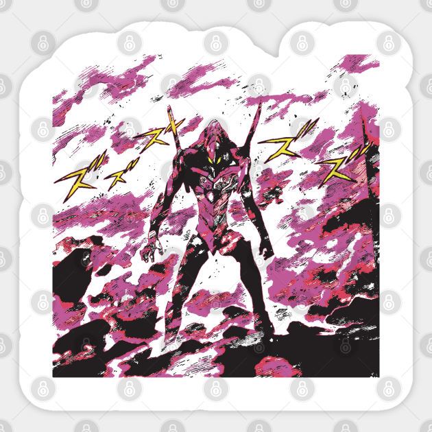 Evangelion Eva 01 Berserk Manga Edition Evangelion Sticker Teepublic Uk Evangelion world eva 01 gone berserk. teepublic