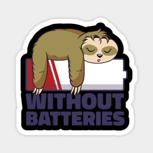 Lazy sleepy sloth funny graphic, not today I am busy doing nothing or napping cute cartoon, Men Women Magnet