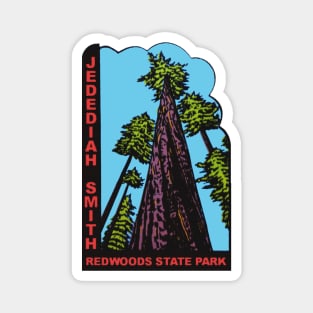 Jedediah Smith Redwoods State Park California Vintage Magnet