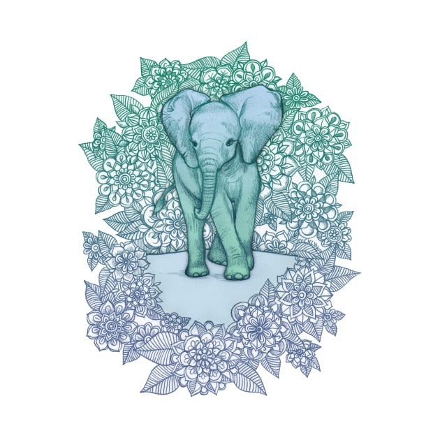 Emerald Elephant in the Lilac Evening by micklyn