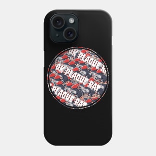 OK Plague Rat Red Hat Crowd Design Diagonal Print Circle Phone Case