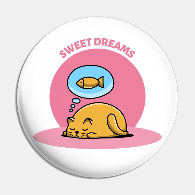 Sleepy Cat Pin by Tip Top Tee's