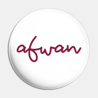 afwan - maroon red Pin