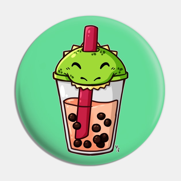 Bubble Milk Tea-Rex Pin by vanyroz