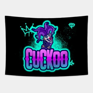 Cuckoo Scary Clown Halloween Tapestry