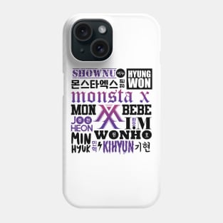 MONSTA X FONT COLLAGE Phone Case