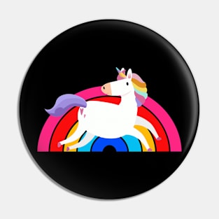 Colourful Rainbow Unicorn Pin