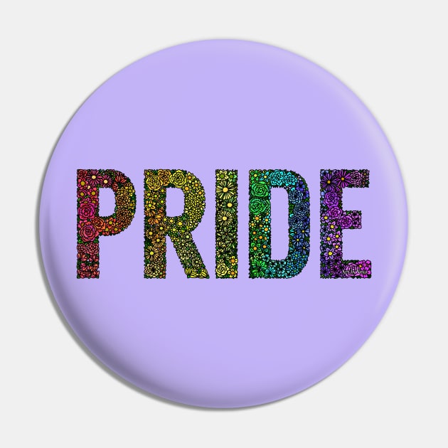 Rainbow Flower Pride! 3 Pin by Art by Veya