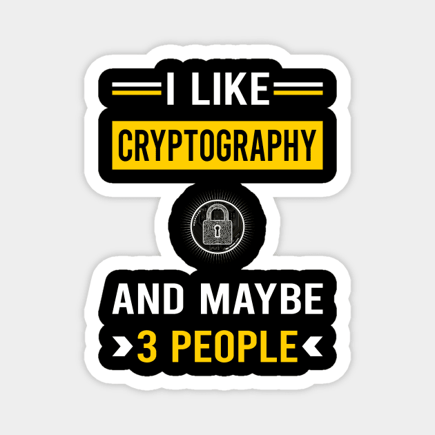 3 People Cryptography Cryptographer Cryptology Magnet by Bourguignon Aror