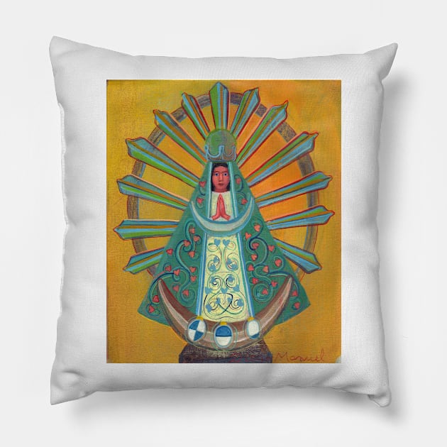 Virgin of Lujan V Pillow by diegomanuel
