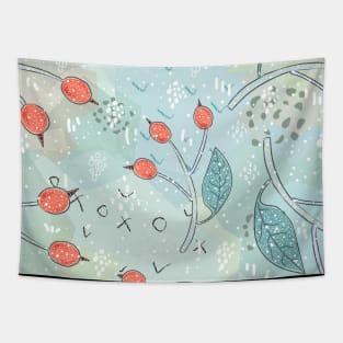 Winter Berry Tapestry