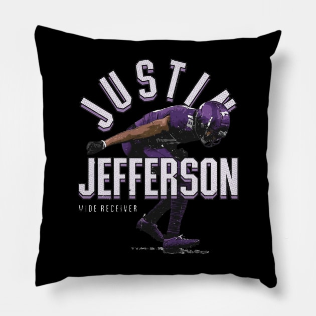 Justin Jefferson Minnesota Celebration Pillow by MASTER_SHAOLIN